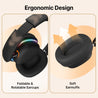 pTron Studio Xtreme, 70hrs Playtime, 40ms Low-Latency, Wireless Over Ear Headphones w/Detachable Mic & TruTalk ENC Calls, 40mm Drivers, RGB Lights, BT5.4, Dual Device Pairing & Type-C Charging (Black)