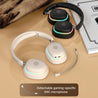 pTron Studio Xtreme, 70hrs Playtime, 40ms Low-Latency, Wireless Over Ear Headphones w/Detachable Mic & TruTalk ENC Calls, 40mm Drivers, RGB Lights, BT5.4, Dual Device Pairing & Type-C Charging (Black)