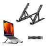 pTron DeskMate M1 15.6" Laptop Stand, 7 Adjustable Height, Metal Alloy, Foldable, Portable Tabletop Laptop/Desktop Riser Stand Holder Compatible for MacBook, HP, Dell, Lenovo & All Other Notebook (Black)