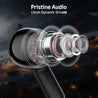 pTron Bassbuds Turbo in-Ear TWS Earbuds w/ 40ms Low-Latency, 50Hrs Playtime, Custom EQ, App Support, Dual Mic, TruTalk AI-ENC Calls, Immersive Sound, RGB Lights, Bluetooth V6.0, IPX5 (Raven Black)