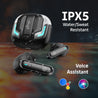pTron Bassbuds Turbo in-Ear TWS Earbuds w/ 40ms Low-Latency, 50Hrs Playtime, Custom EQ, App Support, Dual Mic, TruTalk AI-ENC Calls, Immersive Sound, RGB Lights, Bluetooth V6.0, IPX5 (Raven Black)