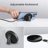 pTron Dynamo Ring V2 15W Magnetic Wireless Charger, Compatible with iPhone 15/14/13/12 Series, Samsung & Other Qi2 Enabled Devices, Compact & Sleek, 3A Type-C to Type-C 1m Cable Included (Ink Black)