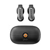 pTron Bassbuds Vortex Clips Wireless Open Ear Earbuds w/Chrome Finish, SafeBeats Tech, 50Hrs Playtime, Dual HD Mic w/AI-ENC, 10mm Driver, Pristine Sound, BTv5.4 Earclips, Type C Charging (Obsidian)