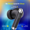 pTron Zenbuds Evo X5 34dB ANC TWS Ear Buds, Transparency Mode, 4 Mic ENC Calls, 45Hrs Playtime, Pristine Sound, 40ms Low-Latency, in-Ear BT5.3 Wireless Earphones, Type-C Charging & IPX5 (Jet Black)