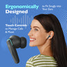 pTron Zenbuds Evo X2 in-Ear TWS Ear Buds w/ 4 Mic & TruTalk AI-ENC Calls, 50Hrs Playtime, 40ms Low Latency Sync, BT5.3 Wireless Earphones, Type-C Fast Charging & IPX5 Water Resistant (Coal Black)