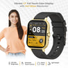 pTron Force X10 Bluetooth Calling Smartwatch w/ 1.7" Full Touch TFT Square Display, Real Heart Rate Monitor, SpO2, Watch Faces, 5 Days Runtime, Fitness Trackers & IP68 Waterproof (Jet Black & Gold)