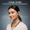 pTron Tangent Eon w/ 50Hrs Playtime, Immersive Sound, HD Mic & AI-ENC Clear Calls, Dual-Device Pairing, Magnetic On/Off Function, BT5.4 Wireless Neckband, Voice Asst., Type-C Charging & IPX5 (Obsidian)