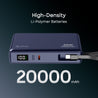 pTron Dynamo Sprint 20000mAh 35W Super Fast Charging, USB Type-C Input Power Bank Compatible with QC3.0/PD3.0, Built-in Charging Cable, 3 Charging Outputs, Type-C Input/Output Port (Indigo Blue)
