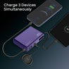 pTron Dynamo Sprint 20000mAh 35W Super Fast Charging, USB Type-C Input Power Bank Compatible with QC3.0/PD3.0, Built-in Charging Cable, 3 Charging Outputs, Type-C Input/Output Port (Purple)