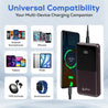 pTron Dynamo Bolt 20000mAh 35W Super Fast Charging, USB Type-C Input Power Bank Compatible with QC3.0/PD3.0 (Power Delivery),Built-in Charging Cables,4 Charging Outputs,Type-C Input/Output Port (Brown)