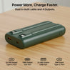 pTron 20000mAh Powerbank w/ 22.5W Fast Charging, USB & Type C Output, Built-in Cables, Compatible w/Power Delivery, Quick Charge for iPhone, Android Mobile & Tablets, Dynamo Storm (Pine Green)