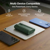 pTron 20000mAh Powerbank w/ 22.5W Fast Charging, USB & Type C Output, Built-in Cables, Compatible w/Power Delivery, Quick Charge for iPhone, Android Mobile & Tablets, Dynamo Storm (Pine Green)