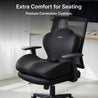 pTron Ergova S2 Core Support Seat & Backrest Cushion, L-Shape, 100% Memory Foam, Enhanced Sitting Comfort, Pressure Relief, Reduced Muscle Fatigue, Non-Slip, Suitable for Home Office & Cars (Black)