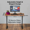 pTron EaseMate Table E1 Electric Height Adjustable Desk, 3 Memory Presets, Child, Ergonomic Sit-Stand Desk for Home Office/Studies, Strong Steel Frame, Engineered Wood, Digital Display (Wooden & Black)