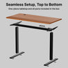 pTron EaseMate Table E1 Electric Height Adjustable Desk, 3 Memory Presets, Child, Ergonomic Sit-Stand Desk for Home Office/Studies, Strong Steel Frame, Engineered Wood, Digital Display (Wooden & Black)