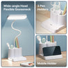 pTron 5W EaseMate Study Lamp L1, 6Hrs Runtime, Seamless Dimming, 3 Colour Modes, Adjustable Brightness Levels, Table Lamp for Study, Pen Stand, Night Lamp, Flexible Neck, Type C Charging (White)