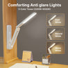 pTron 6W EaseMate Study Lamp L2, 6Hrs Runtime, Seamless Dimming, 3 Colour Modes, Adjustable Brightness Levels, Table Lamp for Study, 2-Fold Elbow Design, Wall Mountable, Type C Charging (White)