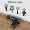 pTron Revivo Z1 Deep Tissue Massage Gun for Muscles Pain Relief, 6-speed Intensity, 3000mAh Battery, 4 Massage Heads, Lightweight & Portable Full Body Gun Massager, Type C Charging (Black)