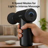 pTron Revivo Z1 Deep Tissue Massage Gun for Muscles Pain Relief, 6-speed Intensity, 3000mAh Battery, 4 Massage Heads, Lightweight & Portable Full Body Gun Massager, Type C Charging (Black)