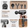 pTron Revivo Z1 Deep Tissue Massage Gun for Muscles Pain Relief, 6-speed Intensity, 3000mAh Battery, 4 Massage Heads, Lightweight & Portable Full Body Gun Massager, Type C Charging (Black)