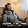 pTron Ergova S4 Travel Neck Pillow, Hi-Per Memory Foam, Lightweight Neck Support Pillow, Ideal for Flight, Car & Travel Comfort, Carry Zip Pouch (Grey)