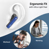pTron Bassbuds Blaze in-Ear TWS Earbuds w/ 13mm Drivers, 50Hrs Playtime, AI-ENC Clear Calls, Bluetooth V5.4 Wireless Headphones, Touch Control, Voice Assistant, Type C Charging & IPX5 (Berry)