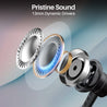 pTron Tangent Buzz w/ 50Hrs Playtime, Pristine Sound, Dual-Device Pairing, Bluetooth 5.4 Wireless in-Ear Earphones with Mic, Hall Switch Function, Voice Assistant, Type-C Fast Charging & IPX5 (Onyx)