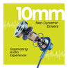 pTron Tangentbeat in Ear Bluetooth Wireless Headphones with Mic, Punchy Bass, 10mm Drivers, Clear Calls, Dual Pairing, Fast Charging, Magnetic Buds, Voice Assist & IPX4 Wireless Neckband (Navy)