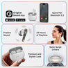 pTron Bassbuds Astra in-Ear TWS Earbuds w/Stereo Sound, 34Hrs Playtime, Stereo Calls, Custom EQ, Mobile App, BTv5.3 Headphones, Touch Control, Voice Assistant, Type C Charging & IPX4 (White)