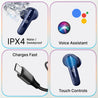 pTron Bassbuds Astra in-Ear TWS Earbuds w/Stereo Sound, 34Hrs Playtime, Stereo Calls, Custom EQ, Mobile App, BTv5.3 Headphones, Touch Control, Voice Assistant, Type C Charging & IPX4 (Navy Blue)