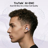 pTron Bassbuds Verse Clips Wireless Open Ear Earbuds w/SafeBeats Tech, 50Hrs Playtime, Dual HD Mics, TruTalk AI-ENC, Custom EQ, Mobile App, Pristine Sound,BTv6.0 Earclips,Type C Charging (Pearl Purple)