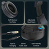 pTron Studio Sports Wireless BT Gaming Over-Ear Headphones, 30MS Low-Latency for Thrilling Gaming Experience, RGB Lights, Boom HD Mic w/AI ENC, 60Hr Playtime, Punchy Sound, Type-C Fast Charging(Sable)
