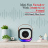 pTron Fusion Moment 10W Mini Bluetooth Speaker with Immersive Sound, Transparent Design, Vivid RGB Lights, 6Hrs Playtime, Bluetooth V5.3, TWS Pairing & Type C Charging Port (Ivory)