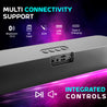 pTron Fusion Beam V2 16W Bluetooth Soundbar Speaker, Stereo Sound, RGB Lights, Metal Grill, Soundbar for Phone/TV/Laptop/Tablets, BT5.3/Aux/TF Card/USB Playback & TWS Feature (Midnight)