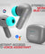 pTron Bassbuds Air In-Ear TWS Earbuds with 13mm Driver for Immersive Sound, 32Hrs Playtime, Clear Calls, Bluetooth V5.1, Touch Control, TypeC Fast Charging, Voice Assist & IPX4 Water Resistant (Grey)
