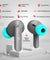 pTron Bassbuds Air In-Ear TWS Earbuds with 13mm Driver for Immersive Sound, 32Hrs Playtime, Clear Calls, Bluetooth V5.1, Touch Control, TypeC Fast Charging, Voice Assist & IPX4 Water Resistant (Grey)
