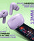 pTron Bassbuds Air In-Ear TWS Earbuds with 13mm Driver for Immersive Sound, 32Hrs Playtime, Clear Calls, Bluetooth V5.1, Touch Control, TypeC Fast Charging, Voice Assist & IPX4 Water Resistant (Light Lilac)