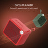 pTron Musicbot Pop V2 7W Bluetooth Speaker with Pristine Sound, Alluring Bass, 6hrs Playtime, Compact Size, TWS Feature, Multi-Playback Modes-BT5.4/TF Card/USB, Metal Grill & Type-C Charging (Red)