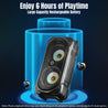 pTron Fusion Party 40W Karaoke Bluetooth Party Speaker with 3M Wired Microphone, Dual Drivers, RGB Lights, USB/SD Card/FM Radio Playback, Auto TWS Function & Remote Control (Black)