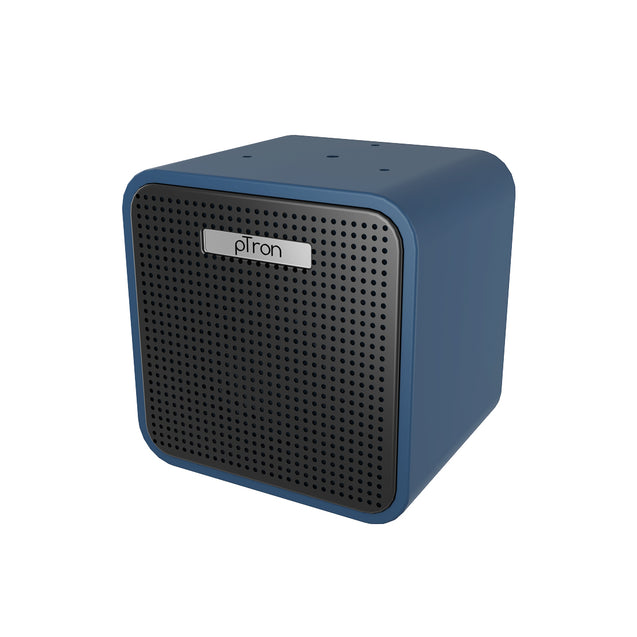 pTron Musicbot Cube Portable Alexa Built-in Smart Speaker, Immersive Audio, 6 Hours Playback, Mic Mute/Un-Mute, Noise Reduction, Echo Cancellation, Bluetooth 4.2, Aux Support & RGB LEDs (Blue)