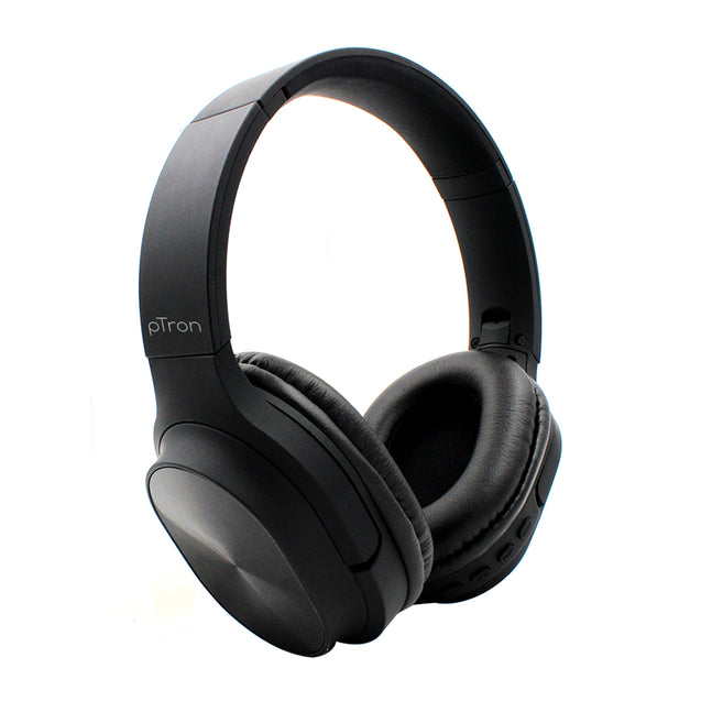 pTron Soundster Pro Over-Ear Bluetooth Headphones with High Bass  for All Smartphones - Black
