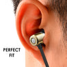 PTron Unison In Ear Headphone With Noise Cancellation For Smartphones (Gold)
