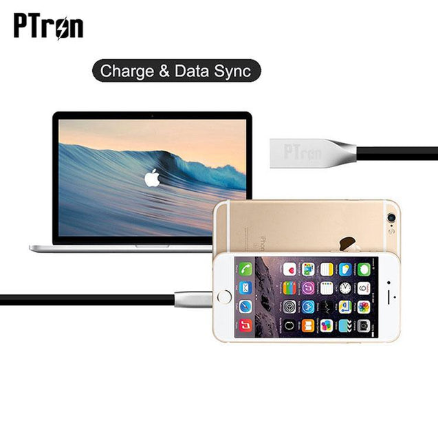 PTron Dual Sided 2 in 1 USB 2.4A High Capacity Sync Charging Cable For All Smartphones