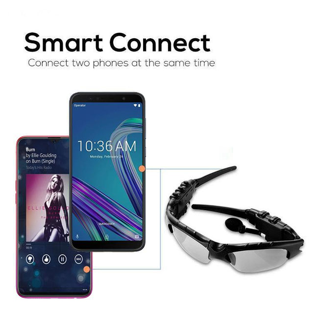 PTron Viki Bluetooth Headset Sunglasses For All SmartPhones (Black)