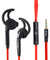 PTron Swift Headset Universal In-Ear Sports Stereo Earphone For All Smartphones (Black/Red)