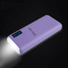 PTron 10000mAh Flare Power Bank For All Smartphones With 2 USB Port & Digital Display (Purple)
