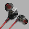 PTron Boom 4D Headphones Deep Bass Stereo Wired Headset For All Smartphones (Red/Black)