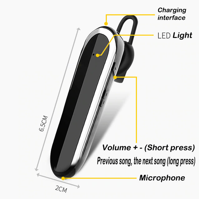 PTron Zen B1 Rainproof Mini CSR Chipset 4.1 Bluetooth Headset Hands Free Wireless Earphone (Black)