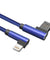 PTron Solero USB Lightning Cable - L Shape Design Sync Data Cable Charger For iOS Smartphones (Blue)