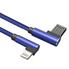 PTron Solero USB Lightning Cable - L Shape Design Sync Data Cable Charger For iOS Smartphones (Blue)